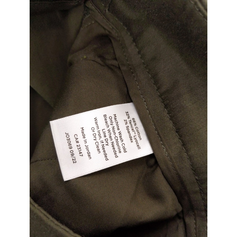 Talbots Bristol Pant Plus Petite Olive Green Wide Leg Casual Dress Pants 18WP - Picture 8 of 9
